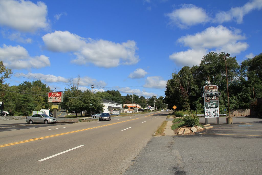 Looking North Along Route 18, Abington MA