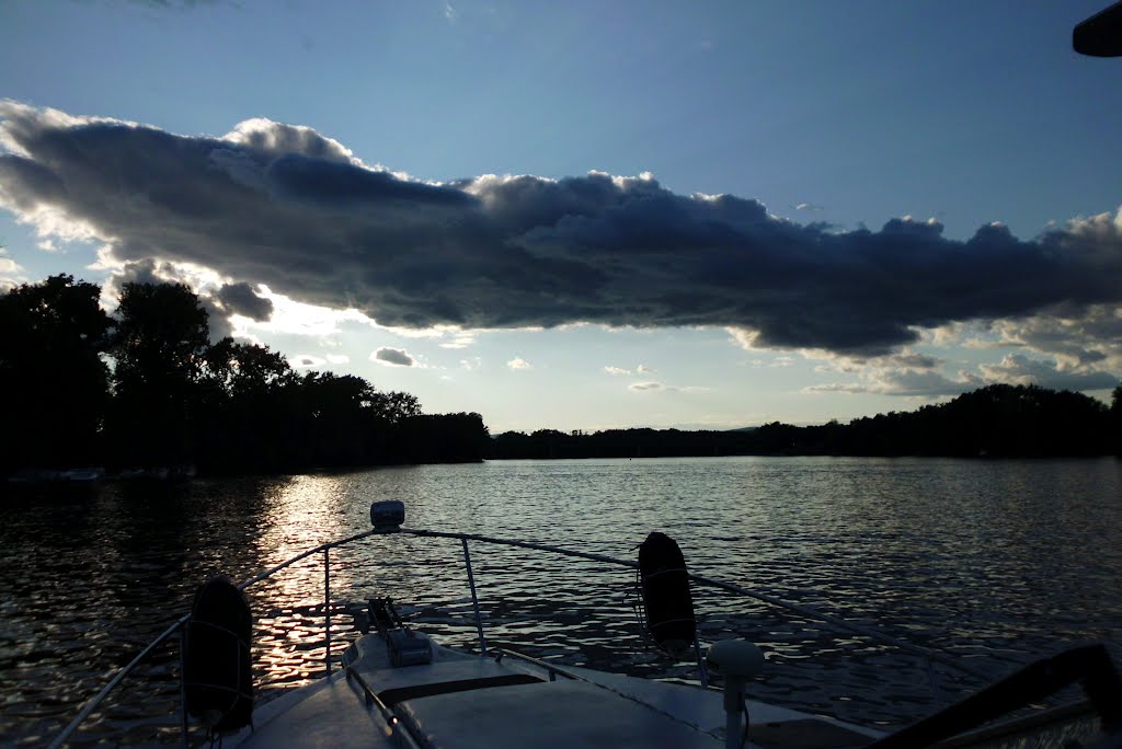 near sunset Ct. River Hadley Mass.