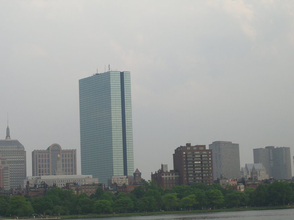 A view to Boston over Charles river