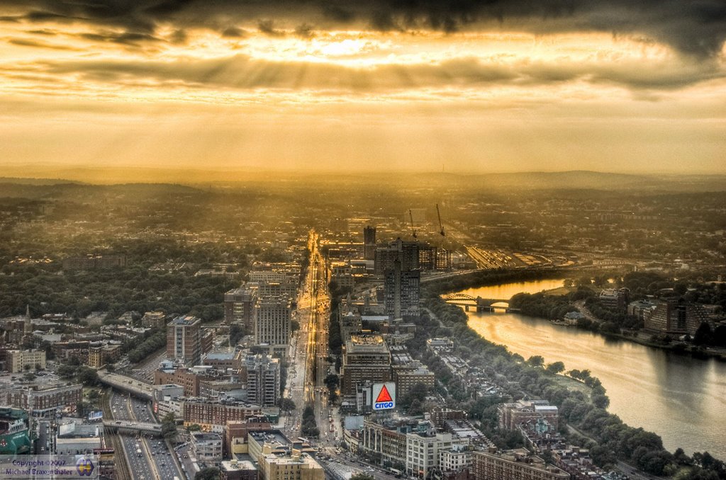 Sunset over Boston
