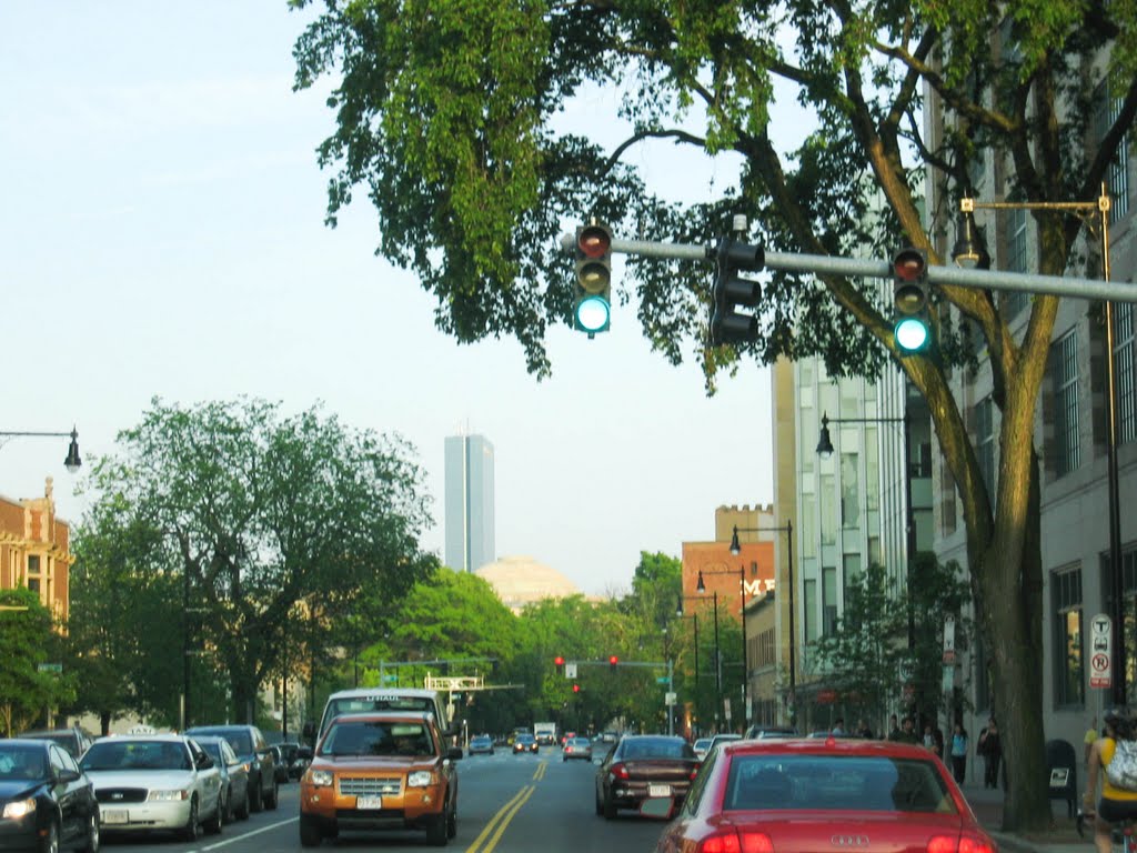 Mass. Ave., Cambridge View of John Hancock Building and MIT Dome