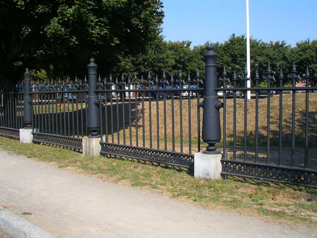 cast iron cannons picket fence Ft. Washington Park, Cambridge MA (by kamaly)