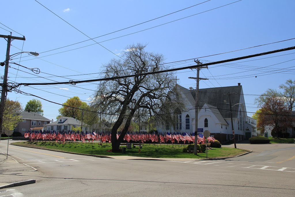 Patriotic Display at Fort Square, Quincy MA