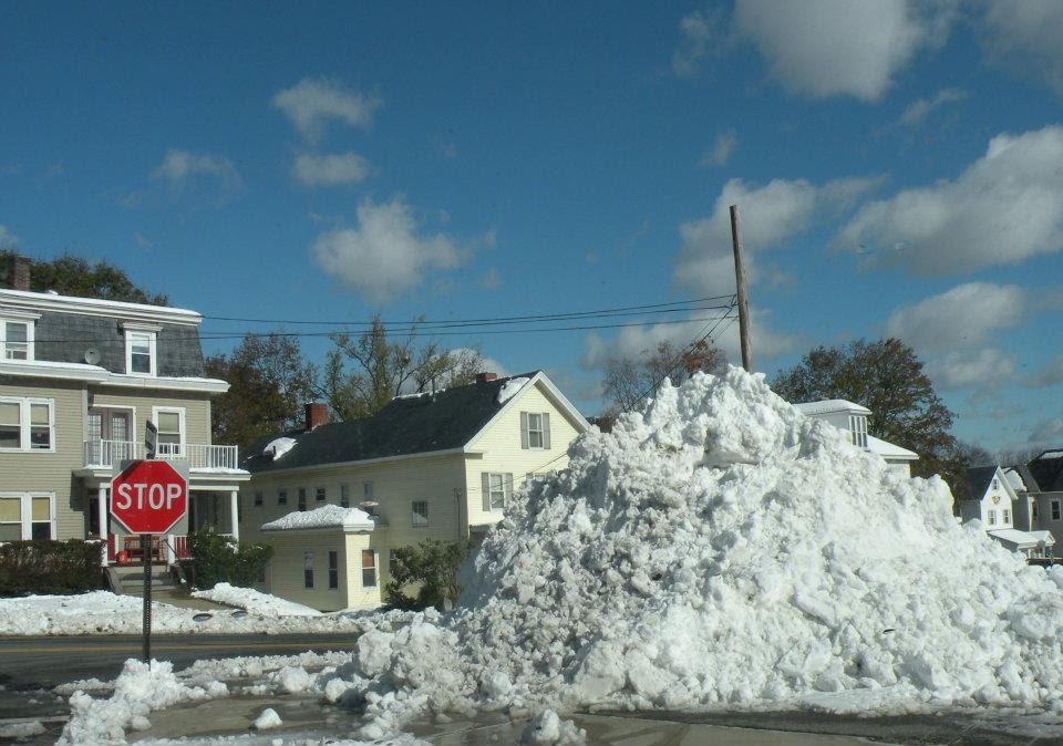 Snow Pile from Courthouse Parking Lot