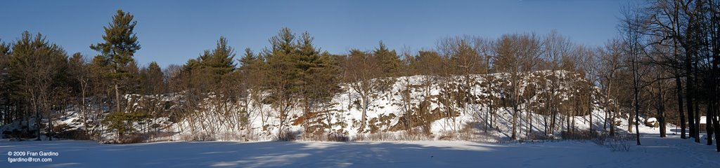 Pine Banks Park Hill in the Snow