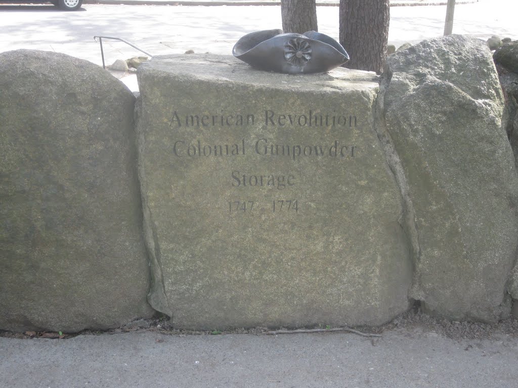 Engraved Rock at the Somerville Powderhouse