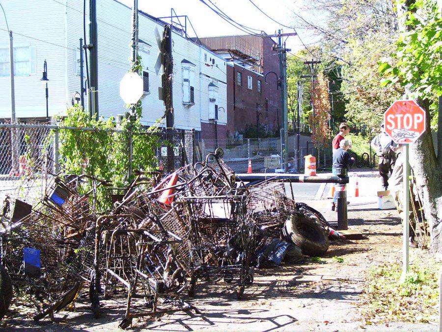 Debris removed from the Neponset River. Learn more about the Neponset River at www.neponset.org.