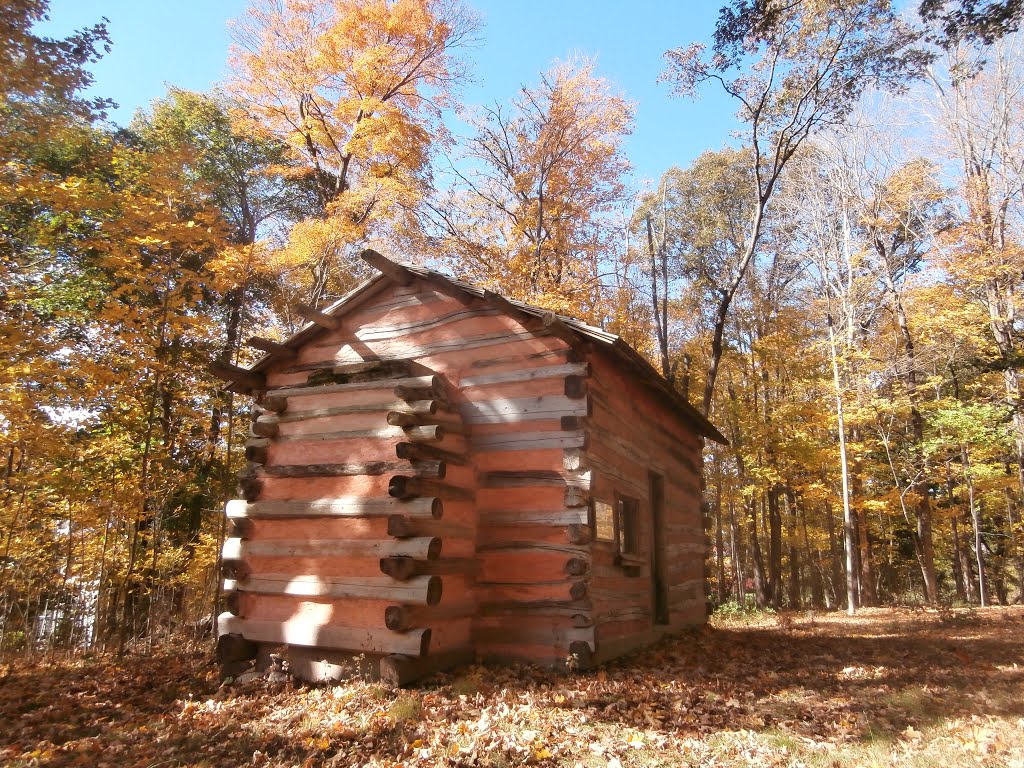 Replica of Lincolns cabin at the Forbes Mansion