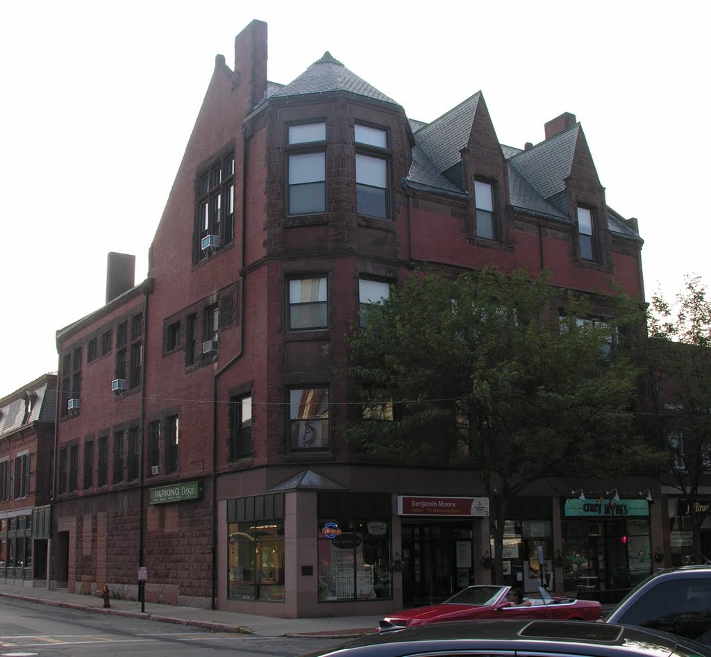 Walcott Building 1888, Natick Center, Richardsonian Romanesque