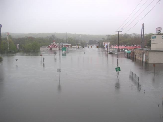 Rt 114 from the 495 overpass, flood of 2006