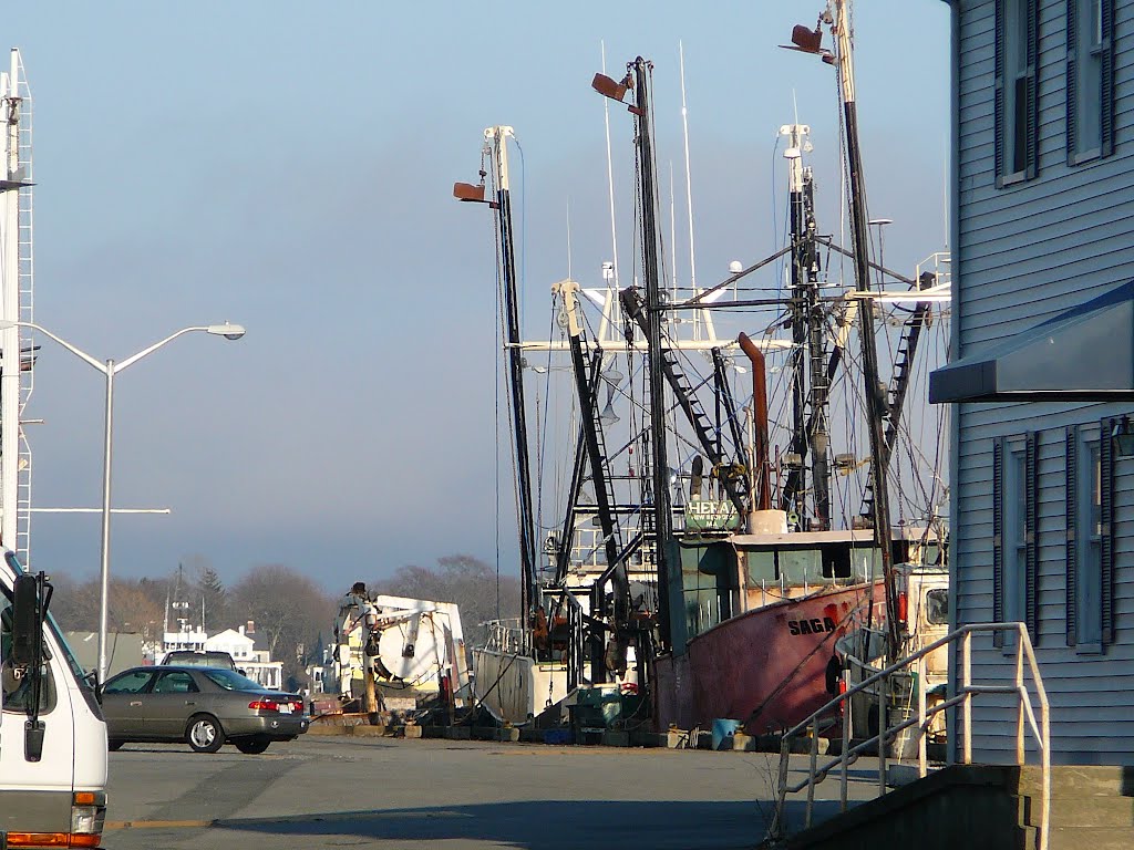Fishing ship resting in New Bedford harbour