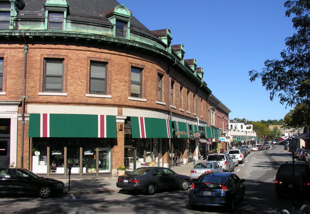 View down Union Street, Brays Hall on Left (built 1893)