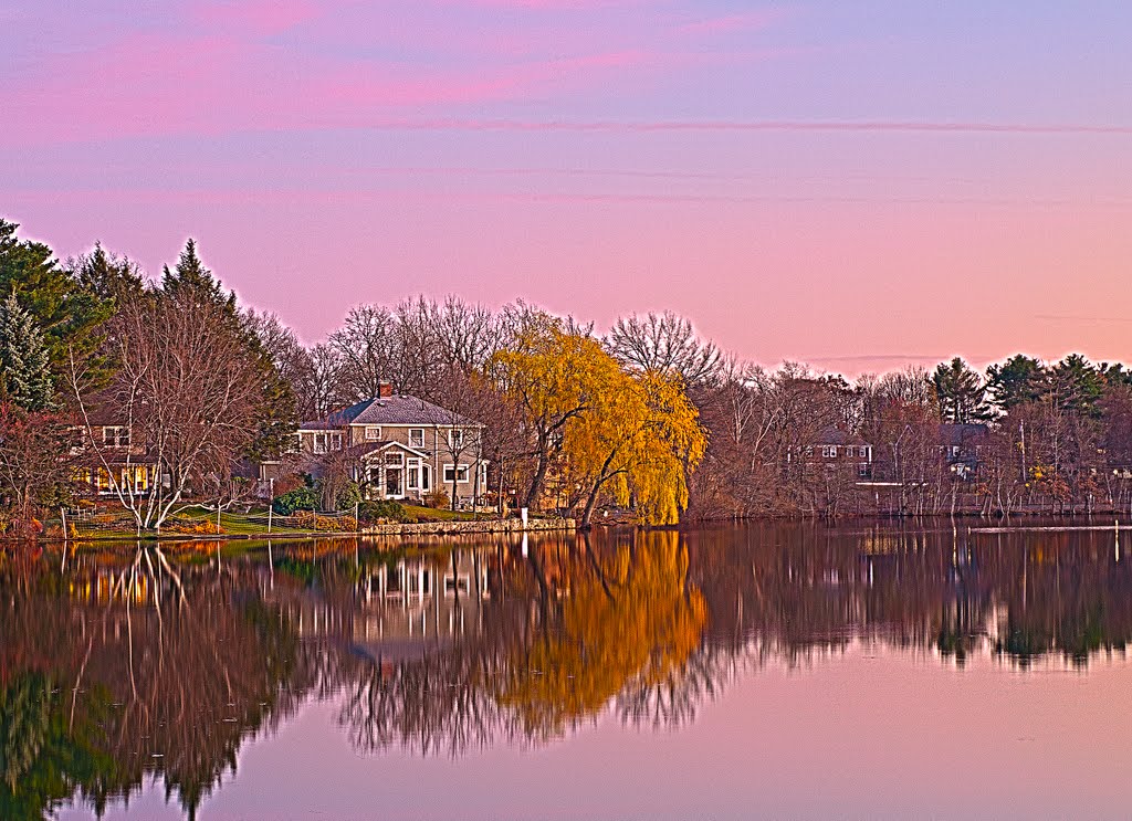 crystal lake sunset