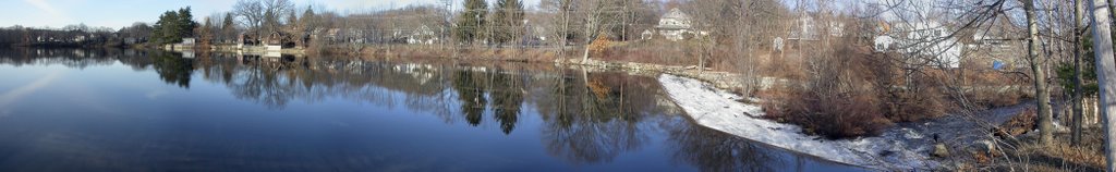 Whitin Pond Falls Panorama