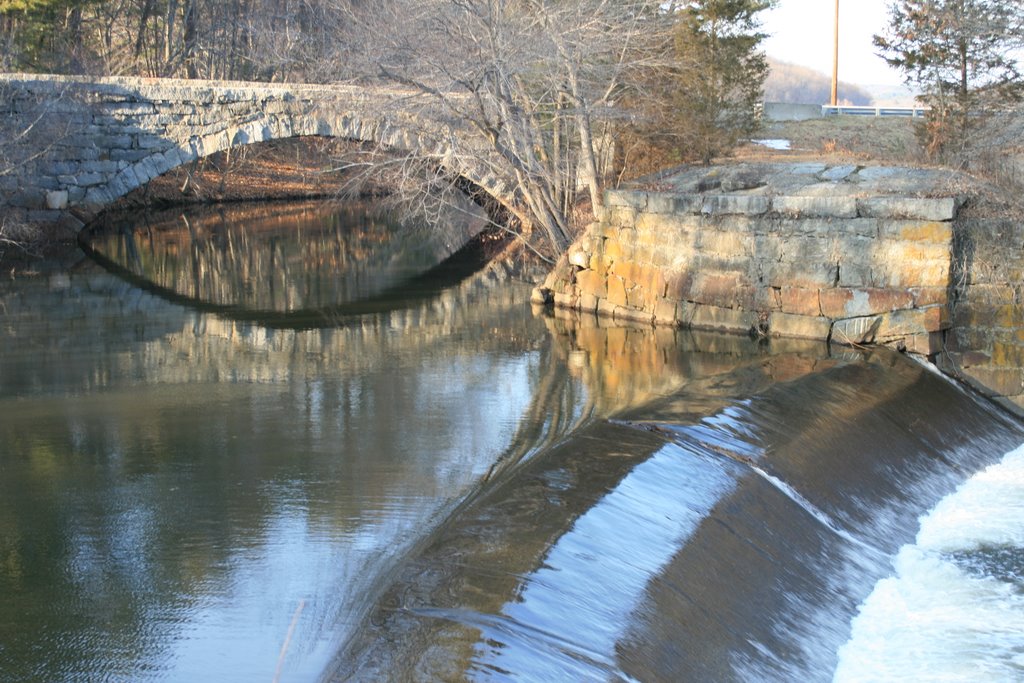 East Hartford Ave Bridge over the Blackstone Canal - Blackstone Valley National Historic Corridor