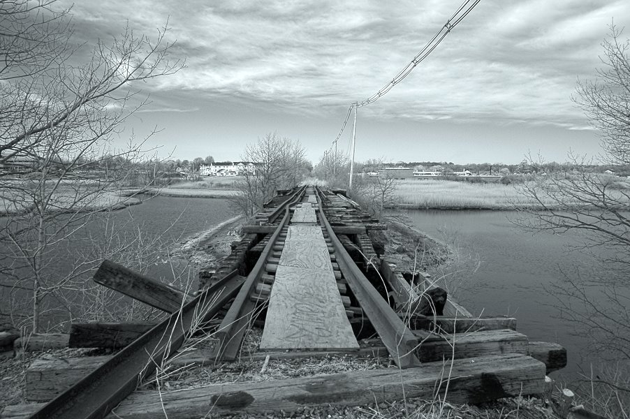 Burned out bridge