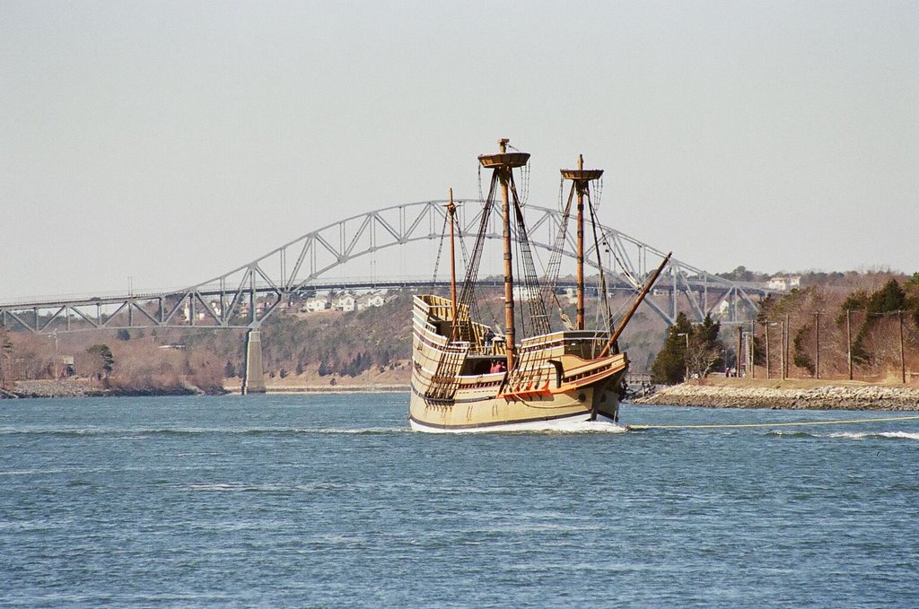Mayflower passing through Cape Cod Canal