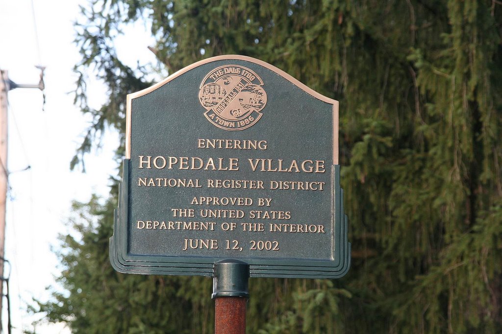 Entering Historic Hopedale Village