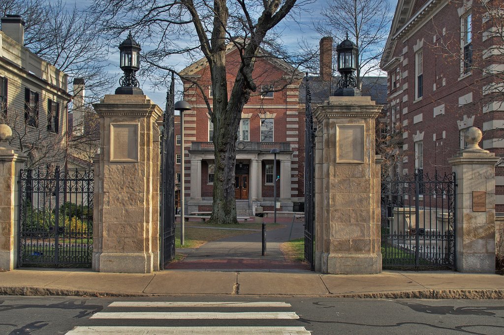 Gate to Harvard Campus, HDR-Image 12-2008