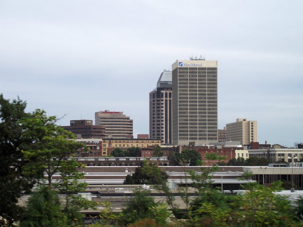 Downtown Springfield, MA from I-290