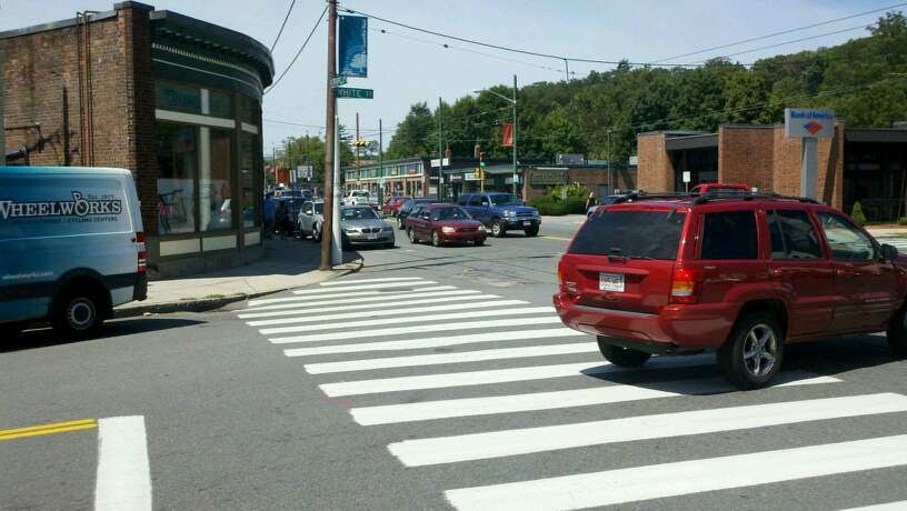 Waverley Square from Belmont Barber Shop, Summer 2010