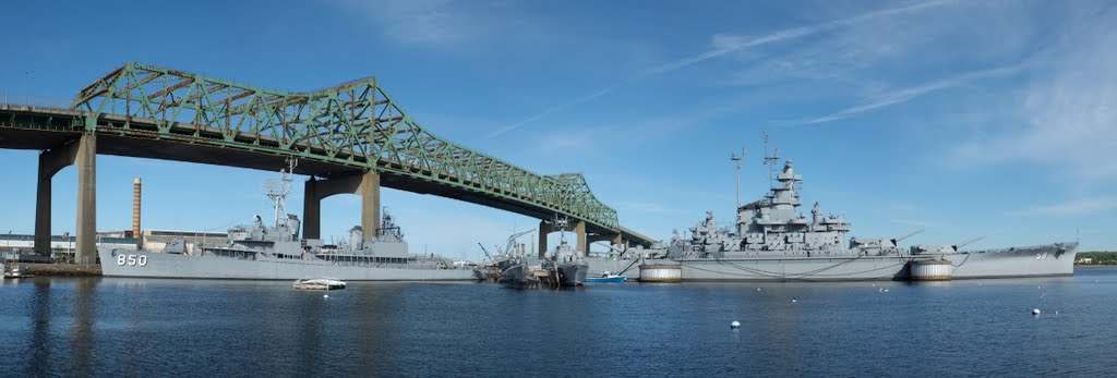 Battleship Cove and Braga Bridge