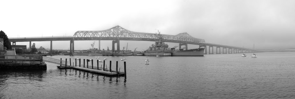 USS Massachusetts in Fog