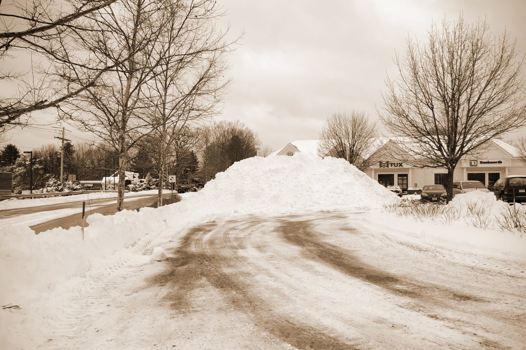 Starbuck Sign Obscured by Snow
