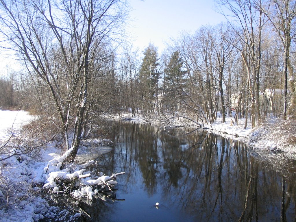 View of Sudbury River from Main St. Bridge on February 12, 2006