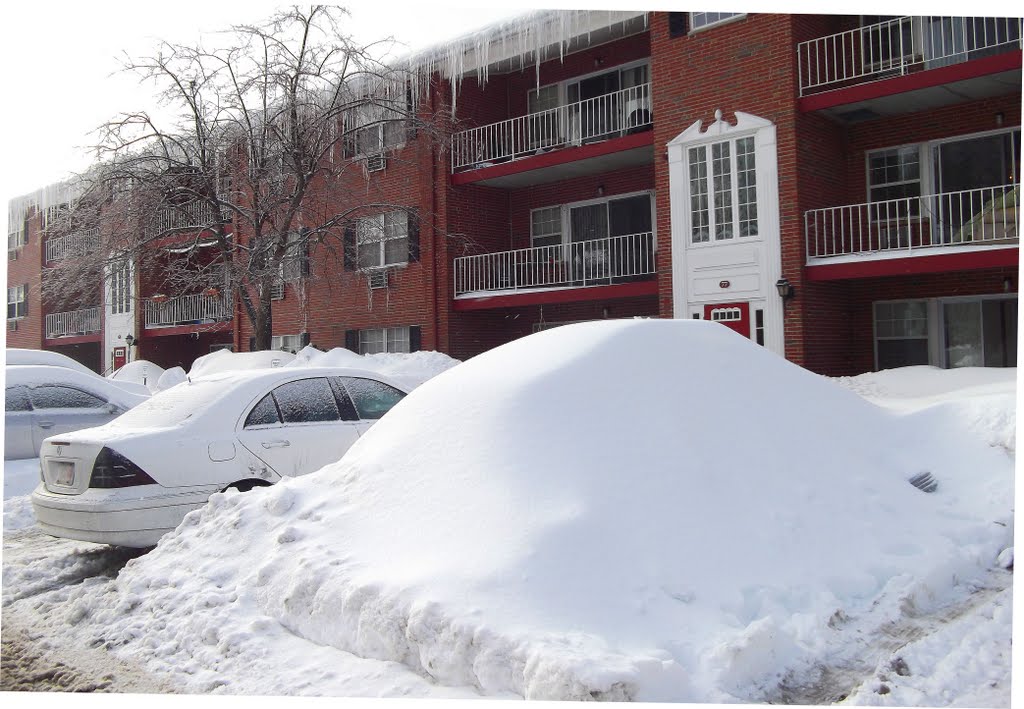 Parking lot on February 3, 2011 at Georgetown Drive, Framingham, MA