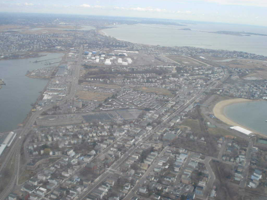 Aerial shot of South Boston