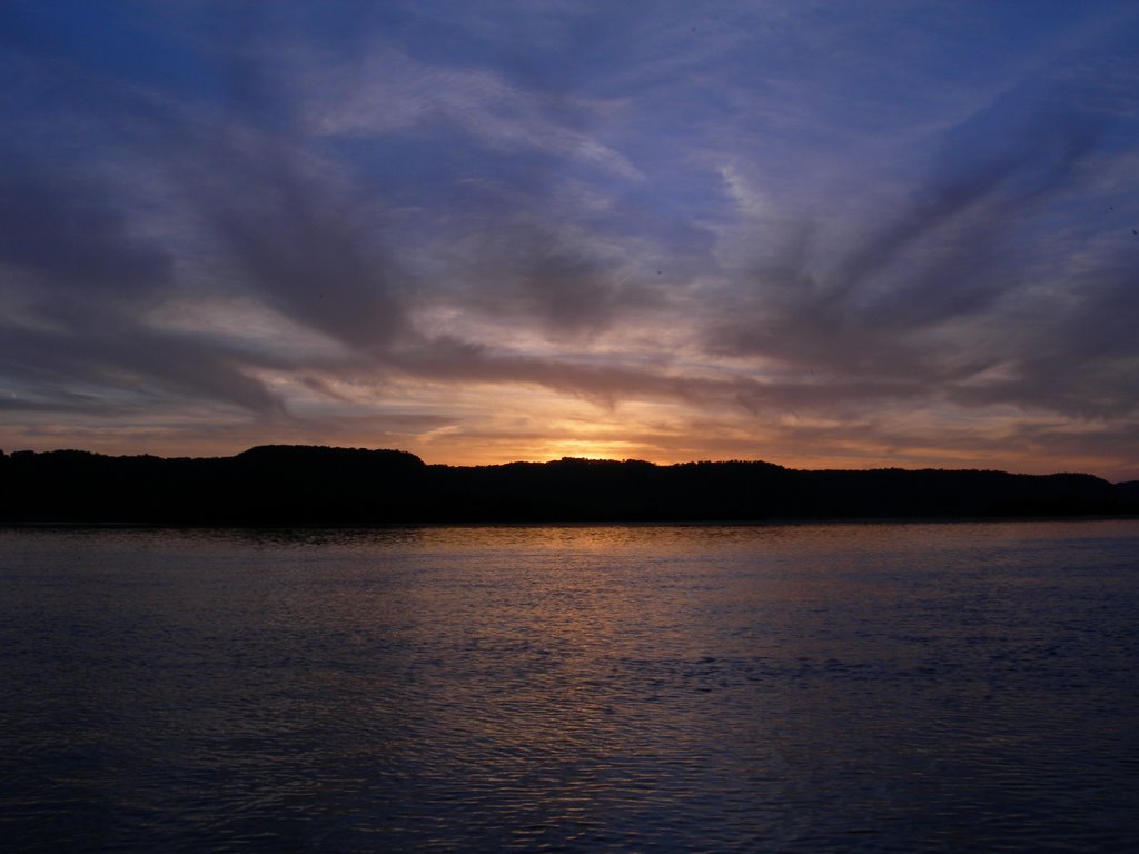 Sunset on the Mississippi River