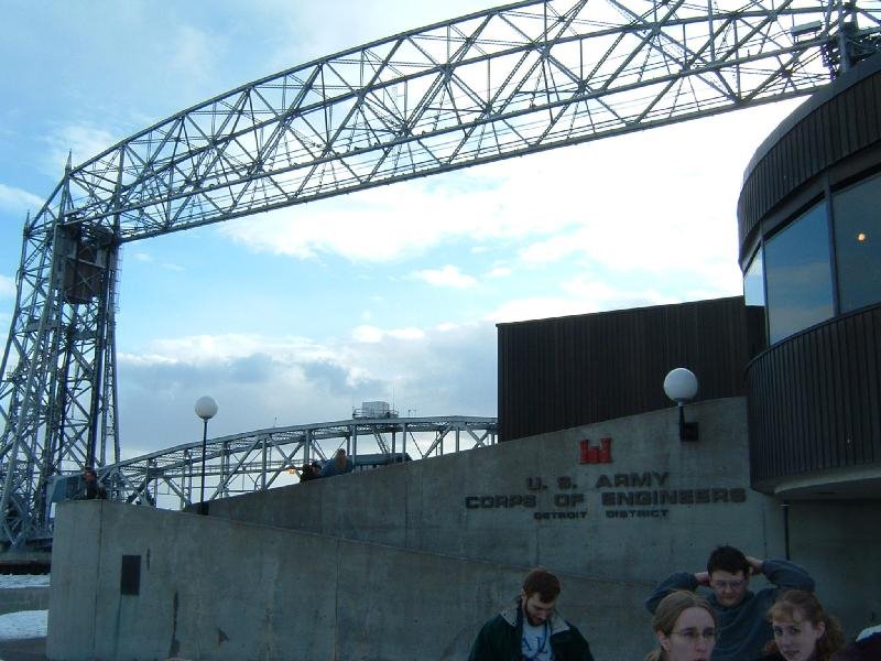 Up close of the Aerial Lift Bridge