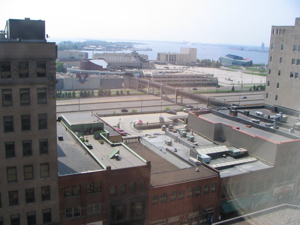 Duluth downtown from hotel window