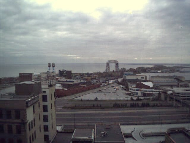 Lift bridge from hotel - Duluth, MN USA