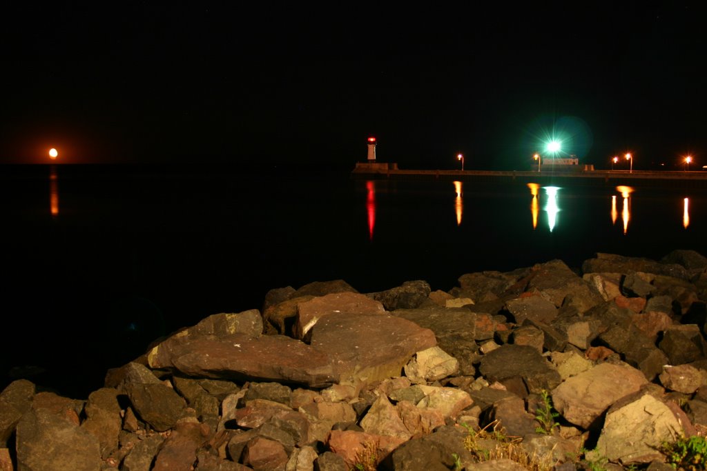 Moon Rising Over the Lake