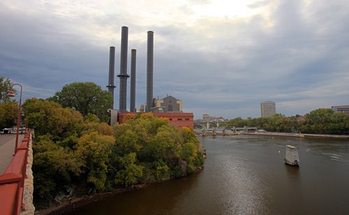 Power Plant on Mississippi River
