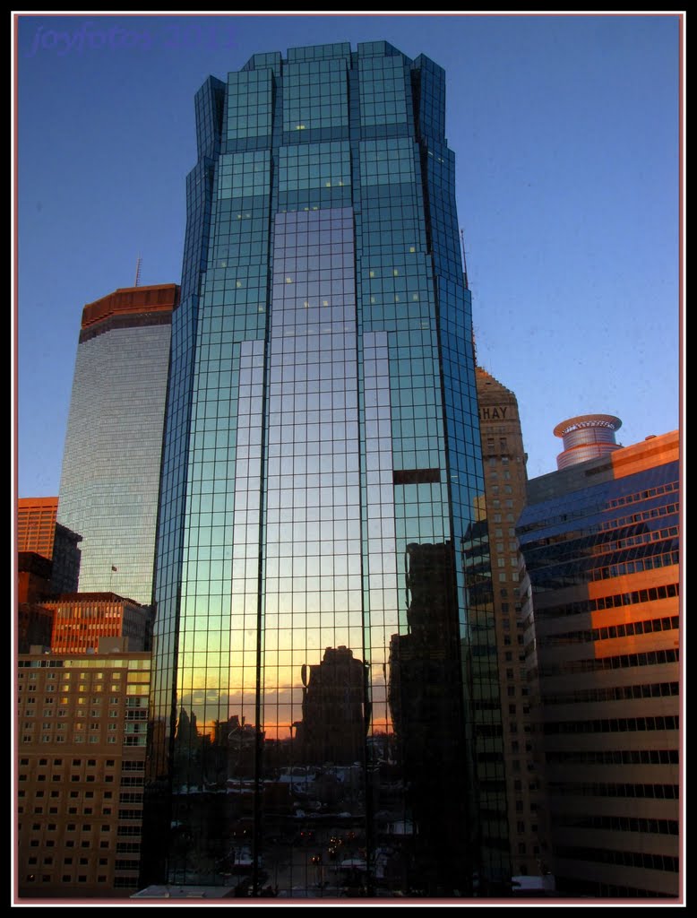 Downtown Minneapolis At Sunset