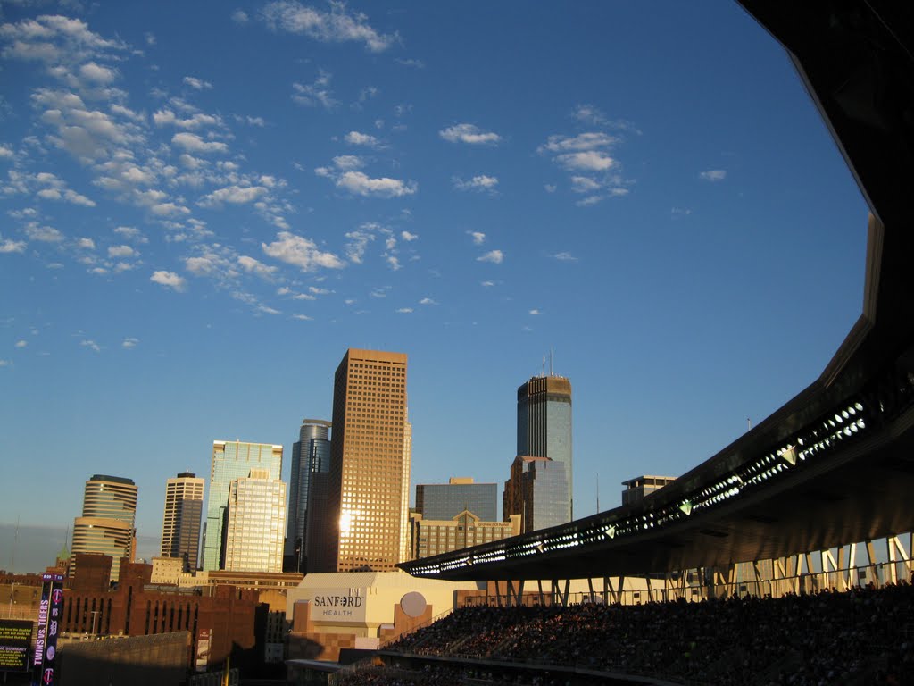 Target Field has a much nicer view than the Metrodome