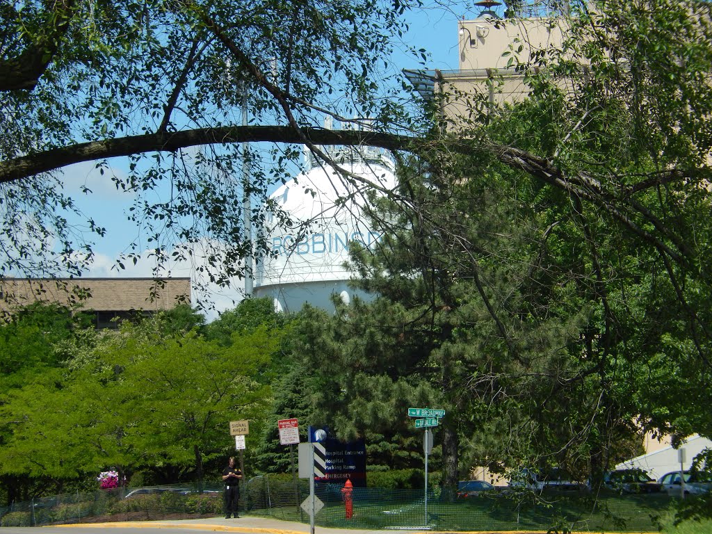 Short Watertower in the Courtyard of a Hospital
