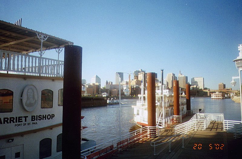 vista del downtown de Saint Paul desde el Puerto de Saint Paul, en Harriet Island
