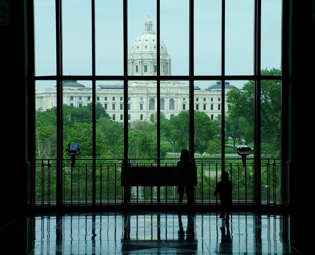 Admiring the view of the Capital