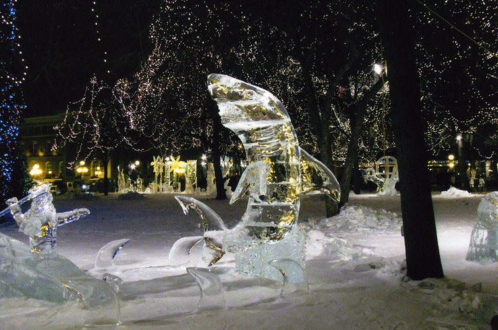 Ice Fishing St Paul Winter Carnival Ice Carving 5th Place