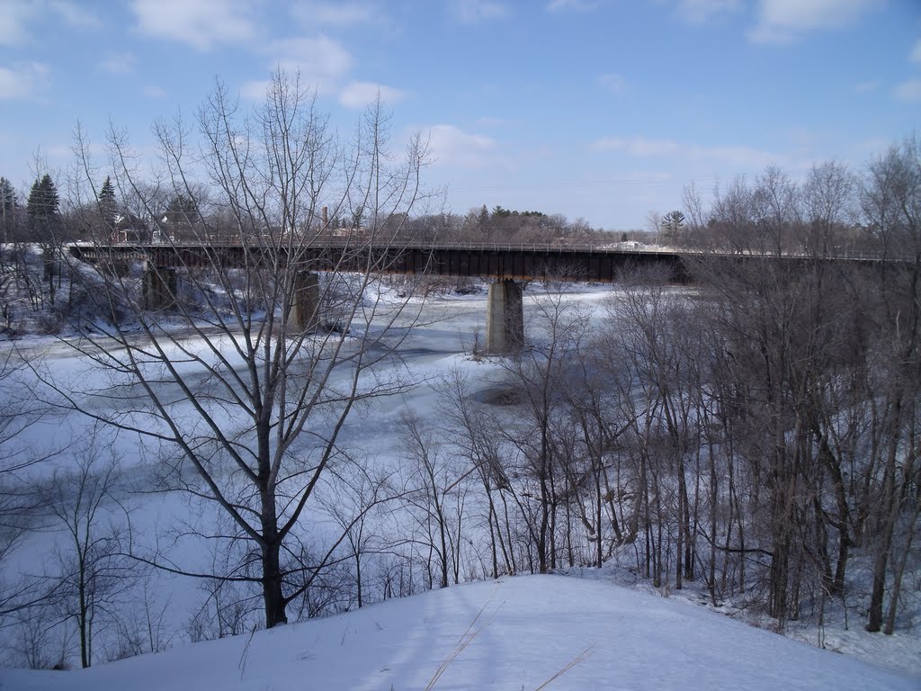 Railway bridge over the Mississippi River