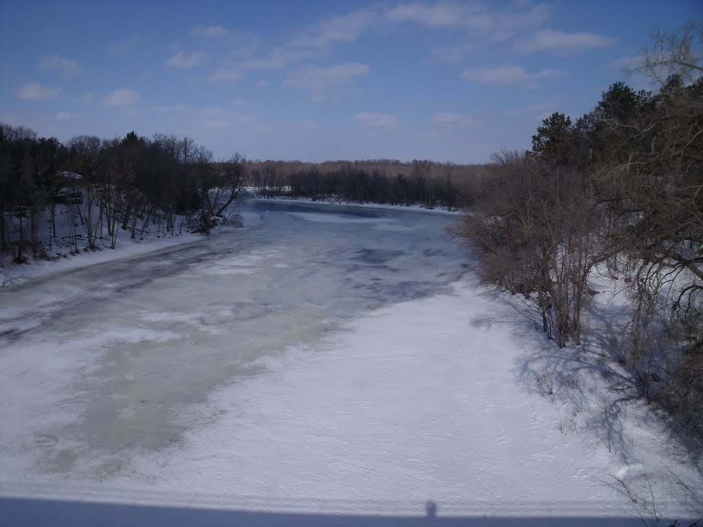 The Mighty melting Mississippi River - and my shadow