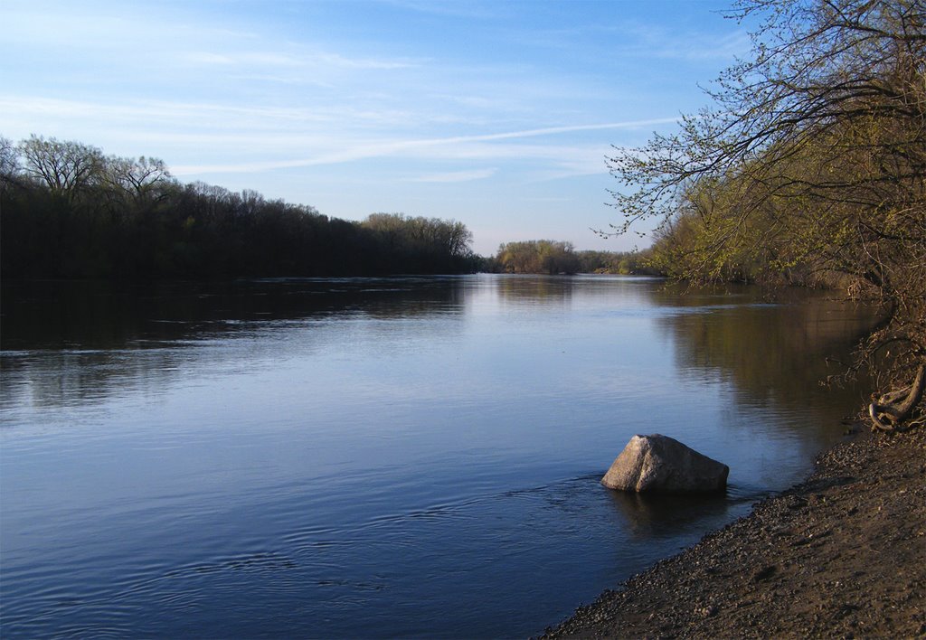 Mississippi River from Islands of Peace County Park, Fridley, Minnesota