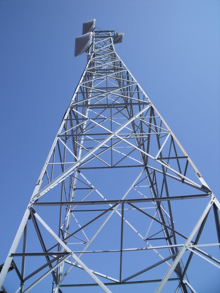 Railroad communication tower.