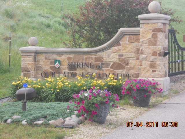entrance, Shrine Our Lady Of Guadalupe, LaCrosse, WI.