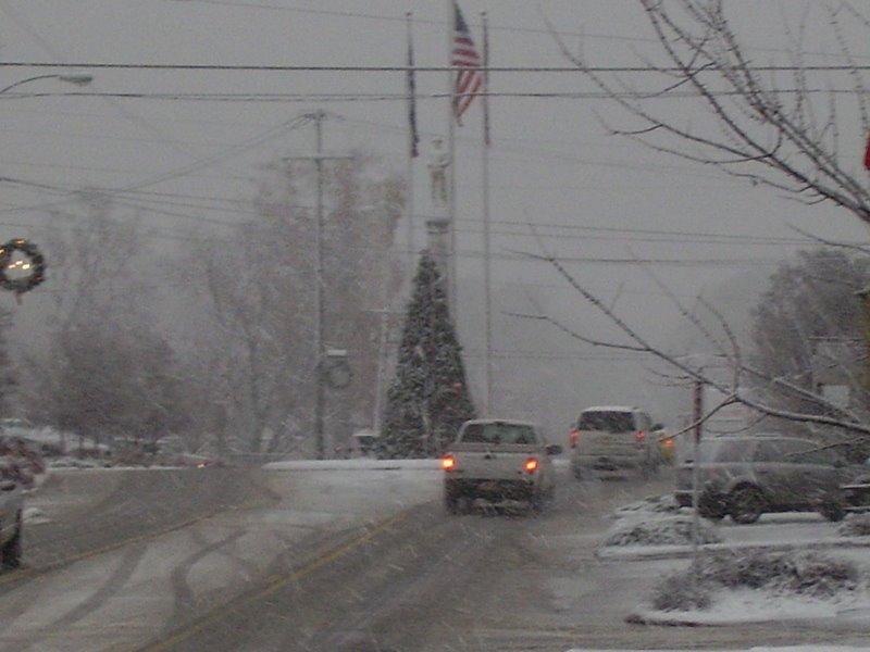 December Snow - Brandon Town Square