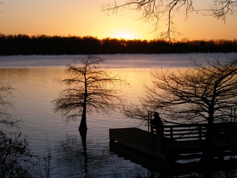 Lake Chicot - Fishing at Sunset
